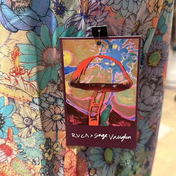 NWT RVCA printed slip dress - Picture 4 of 6